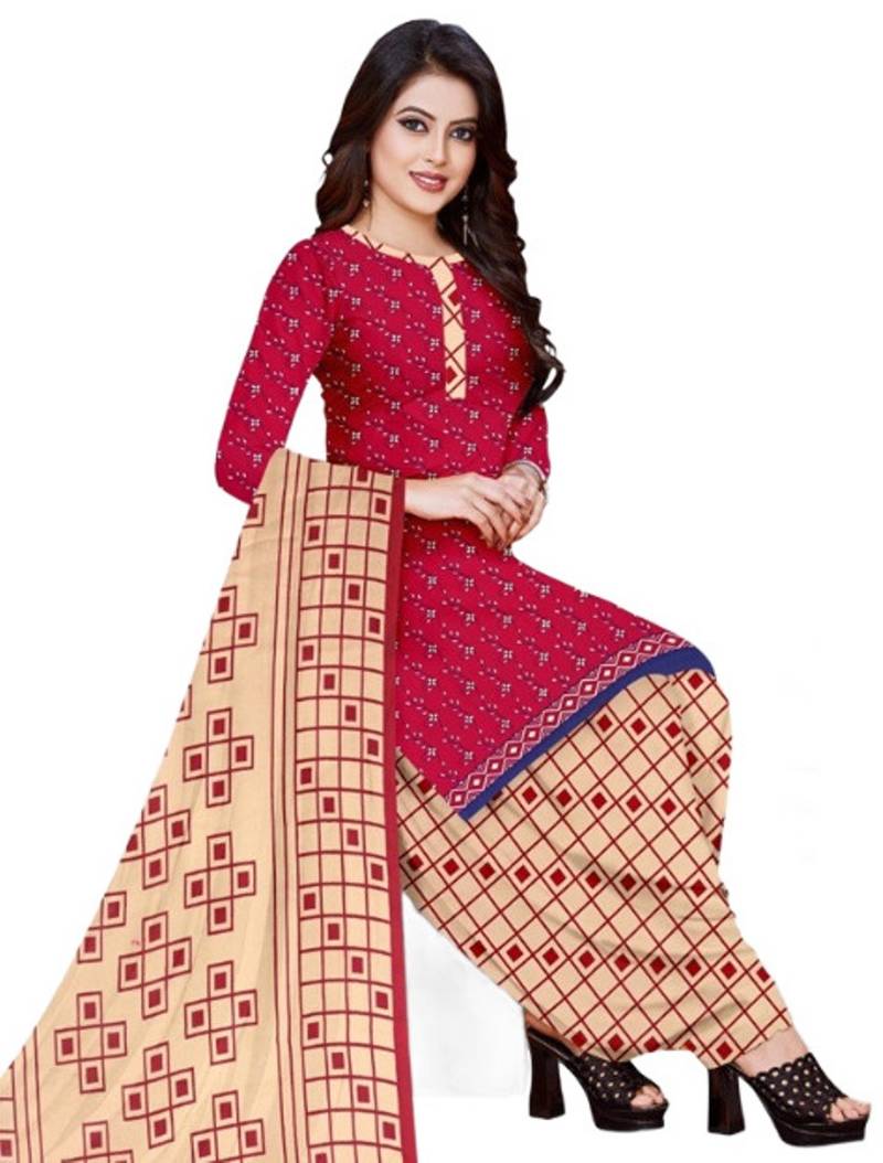 Pink printed rayon salwar