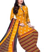 Yellow printed rayon salwar
