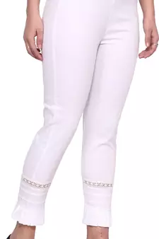 Popwings White Bottom Lace Cotton Women Trouser