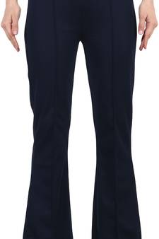 Popwings Regular Fit Navy Blue Solid Midrise Trouser