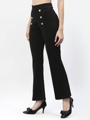 Popwings Black Bootcut Women Trouser 3