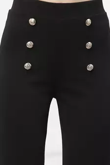 Popwings Black Bootcut Women Trouser