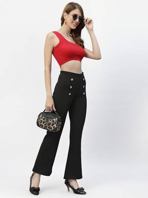 Popwings Black Bootcut Women Trouser 5