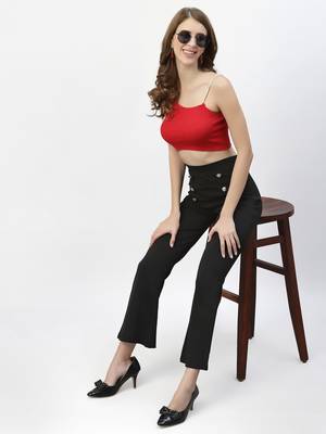 Popwings Black Bootcut Women Trouser 6
