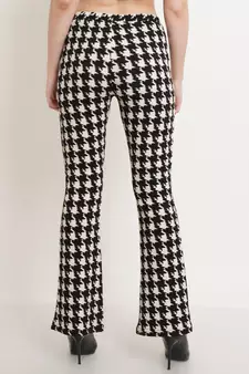 Popwings Black & White Geometric Printed Mid Rise Women Trouser