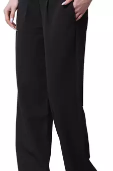 Popwings Formal Regular Fit Black Solid Midrise Women Trouser
