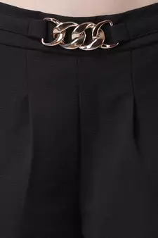 Popwings Formal Regular Fit Black Solid Midrise Women Trouser