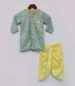 Aqua Blue Kurta with Dhoti