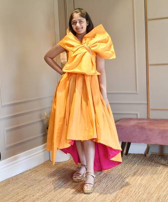 Orange High Low Gown 1
