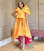 Orange High Low Gown