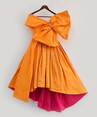 Orange High Low Gown 4