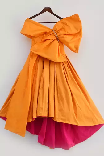 Orange High Low Gown