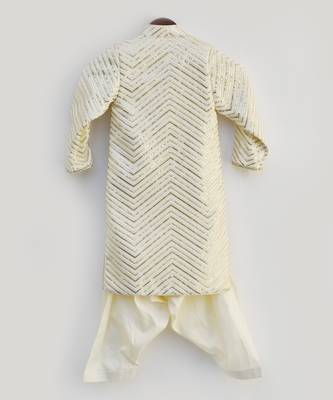 Off white Embroidery Achkan with Salwar 3