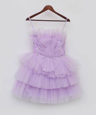 Lilac Net Frock 1
