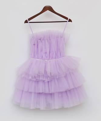 Lilac Net Frock 2