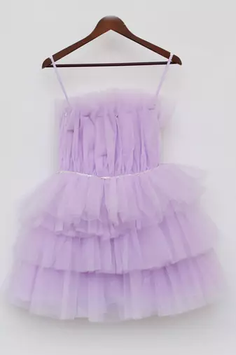 Lilac Net Frock