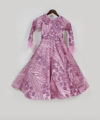 Pink Sequence Gown 1
