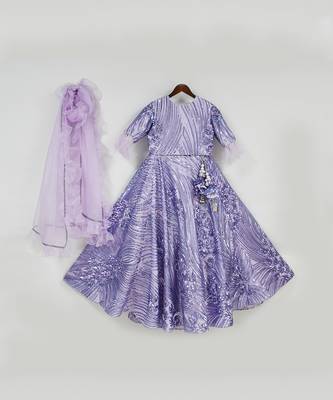 Purple Embroidery Lehenga Choli 1