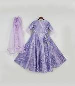 Purple Embroidery Lehenga Choli