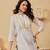 Handmade White & Lime Green Cotton Lucknowi Chikankari Indian Women Straight Kurta
