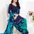 Blue printed crepe salwar