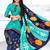 Light-blue printed crepe salwar