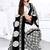 White printed crepe salwar