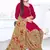 Red printed crepe salwar