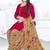Red printed crepe salwar