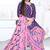Blue printed crepe salwar
