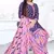Blue printed crepe salwar