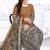Brown printed crepe salwar