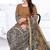 Brown printed crepe salwar