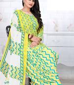Yellow printed crepe salwar