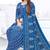 Blue printed crepe salwar