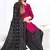 Pink printed crepe salwar