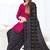 Pink printed crepe salwar
