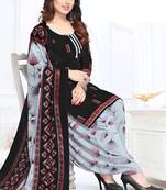 Black printed crepe salwar