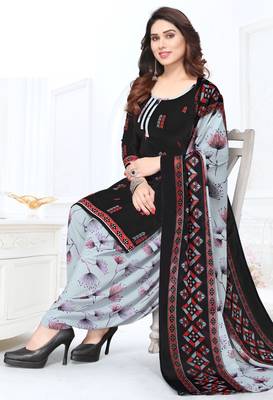 Black printed crepe salwar 2