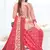 Pink printed crepe salwar