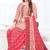 Pink printed crepe salwar