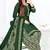 Dark-green printed crepe salwar