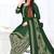 Dark-green printed crepe salwar