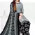 Grey printed crepe salwar
