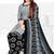 Grey printed crepe salwar