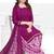 Purple printed crepe salwar