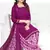 Purple printed crepe salwar