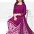 Purple printed crepe salwar