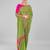 Fluorescent Green Coloured Embellished Silk Blend Saree with Blouse Piece