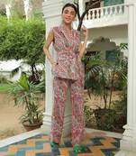 Naomi Multi Prited Blazer With Pant Co-Ord Set